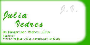 julia vedres business card