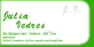 julia vedres business card